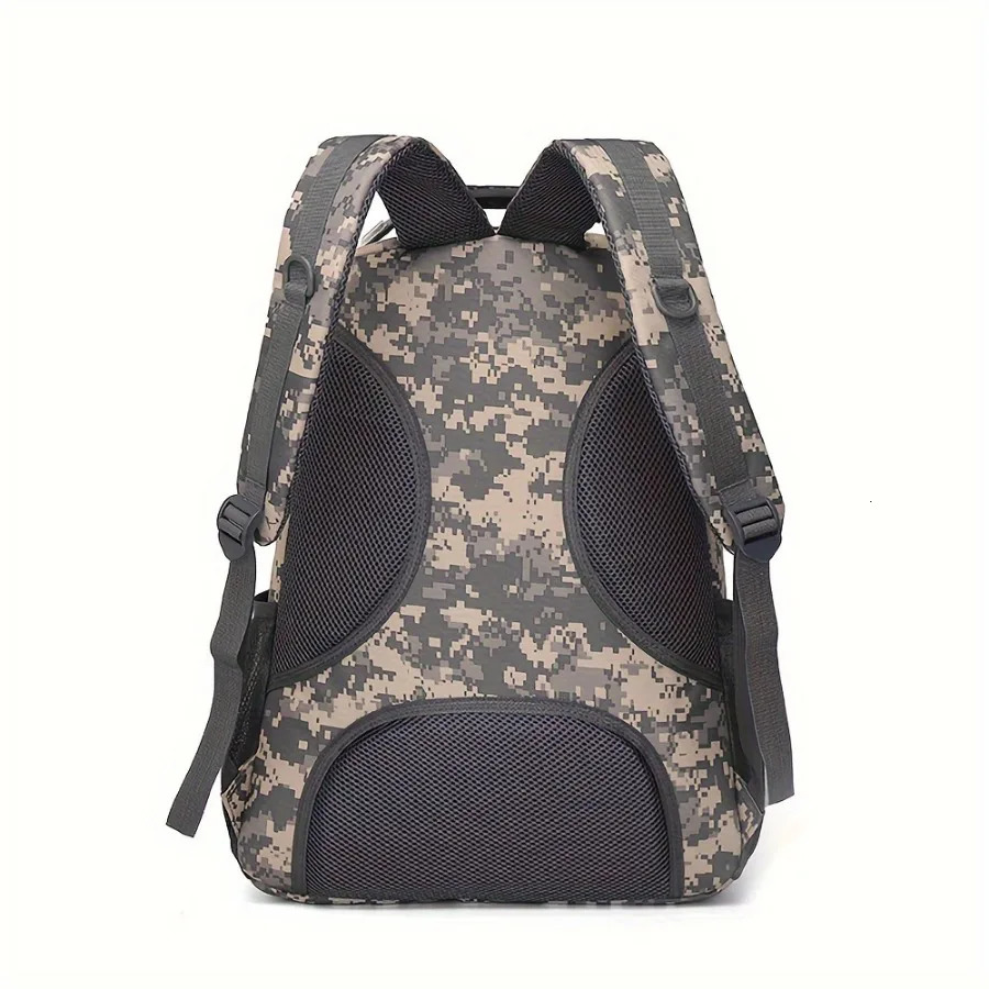 Ship from US Camouflage Hiking Backpack Men Large Capacity Waterproof Oxford Cloth Travel Bag 250227FBB