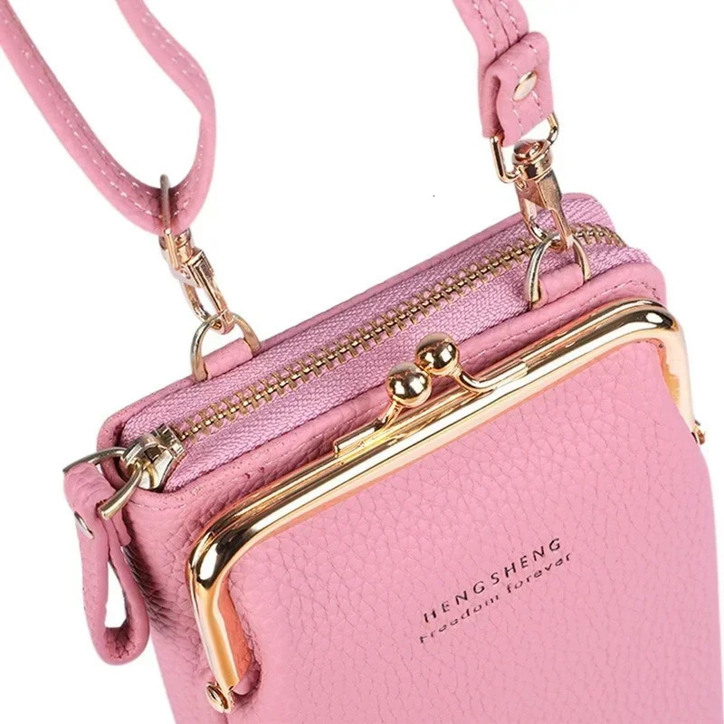 Ship from US Womens Phone Crossbody Bags Girls PU Leather Large Capacity Portable Shoulder Bag Ladies Purse Fashion Handbag 250227FBB