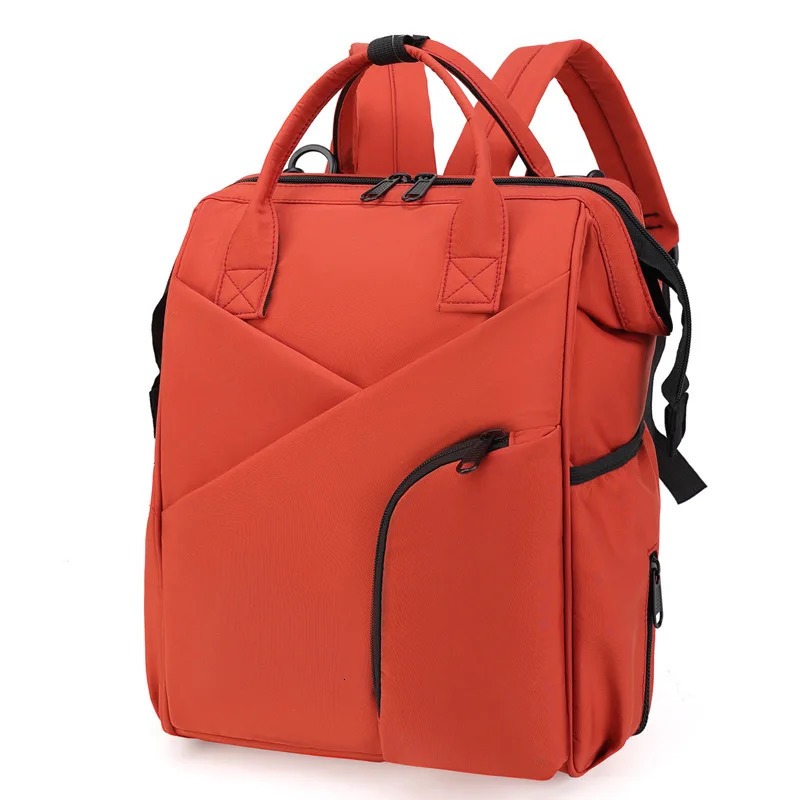 Simple Casual Oxford Cloth Mommy Bag Water Repellent Large Capacity Backpack Pushable Stroller Carrying Mother and Baby Bag 250227