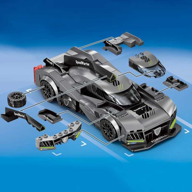 SEMBO Speed Sports Car Assemblage Building Blocks MOC Racing Vehicle Models Car Construction Set Kids Toys for Boys Holiday Gift Y250227