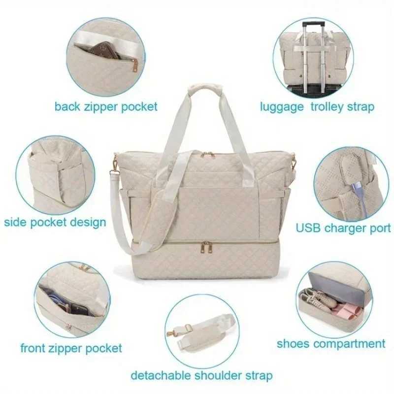 Diaper Bags Mommy Bag Large Capacity Casual Sports Diaper Bag Mommy Portable One Shoulder Travel Adjustable Handcart Suitcase Handbag Y250227PMSR
