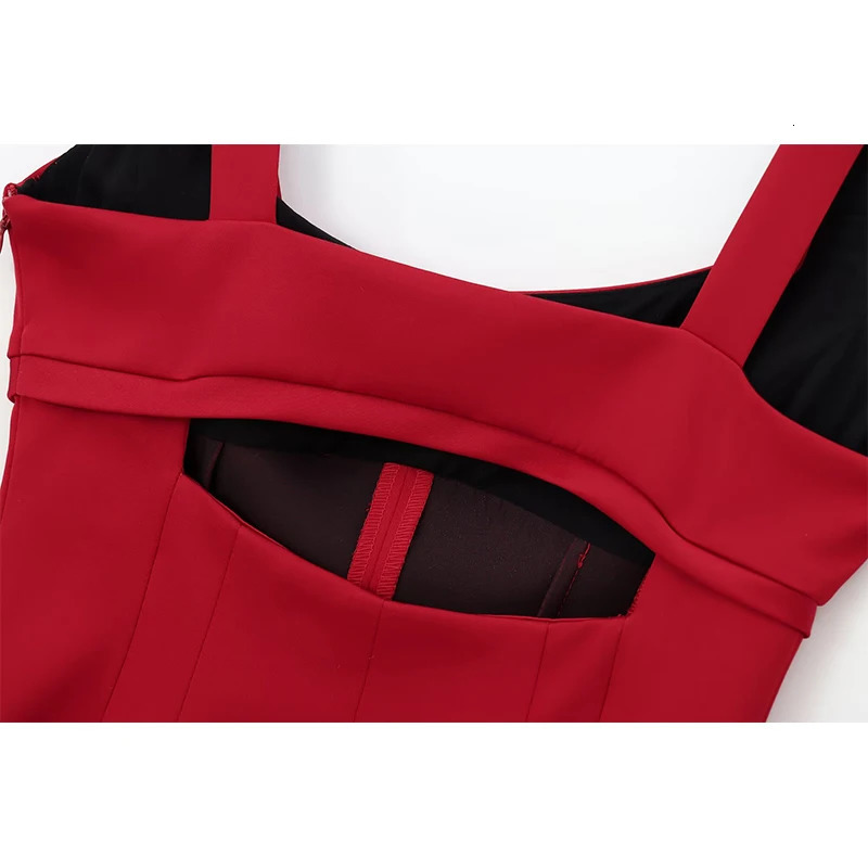 TRAF Womens Dresses Slip Sleeveless Dresses Cut Out Backless Sexy Short Dresses Woman Summer Fitted Party Dresses 250226