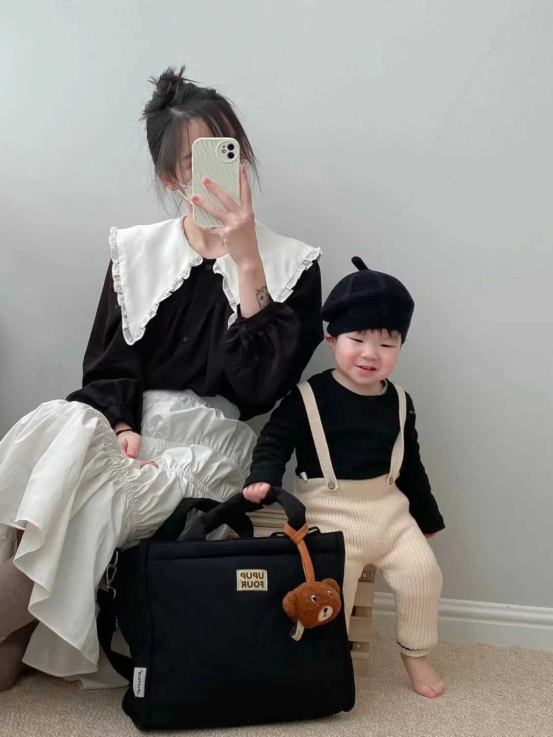 Diaper Bags Fashion Mommy Bag Large Capacity Tote Bag Luxury Designer Bag Mother and Baby Bag Cartoon Bear Messenger Diaper Bag Baby Items Y250227I2Y9