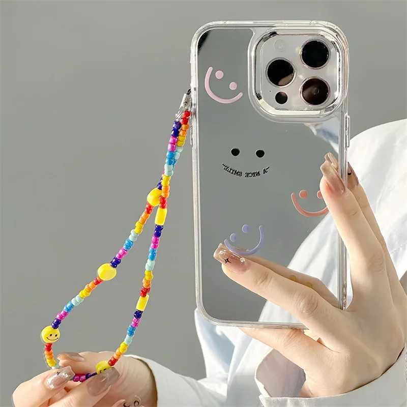 Ins Colorful Smile Mirror iPhone 15 14ProMax Case for 13Plus 12 11 Pro Phone Cover Z250227