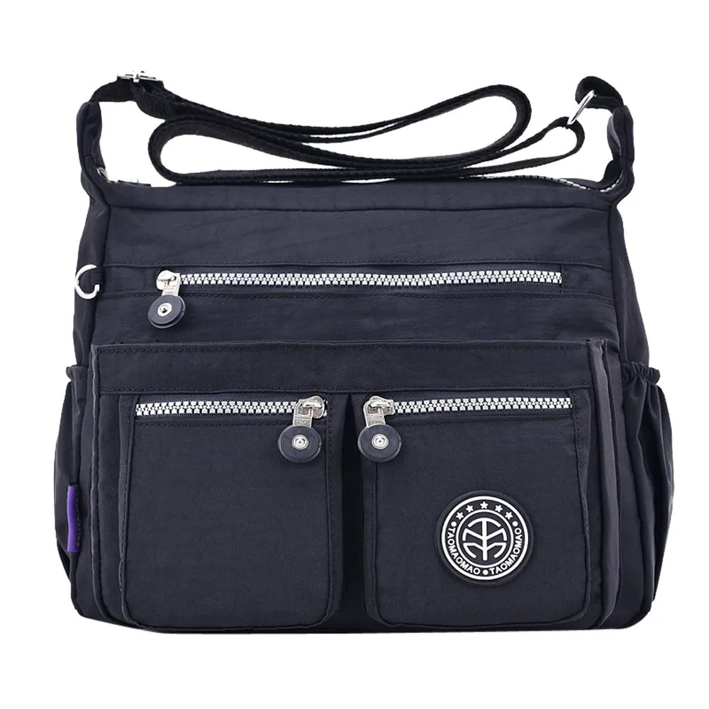 Ship from US Nylon Shoulder Bag For Women Fashion Solid Color Waterproof Crossbody Female Travel Handbag Large Capacity 250227FBB