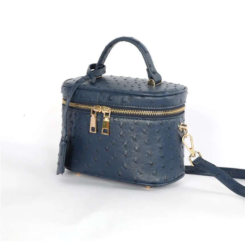 Women's Bags TOPHIGH Fashion Newly Tote Clutch Box For Women Ostrich Patern Leather Shoulder Bag Ins Hot Sales Snake Purse Handbag
