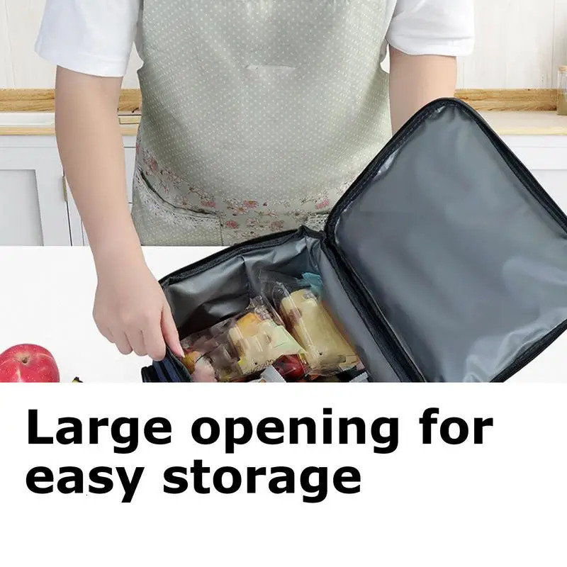 Ship from US Large capacity insulated lunch bag with adjustable shoulder straps 250227FBB