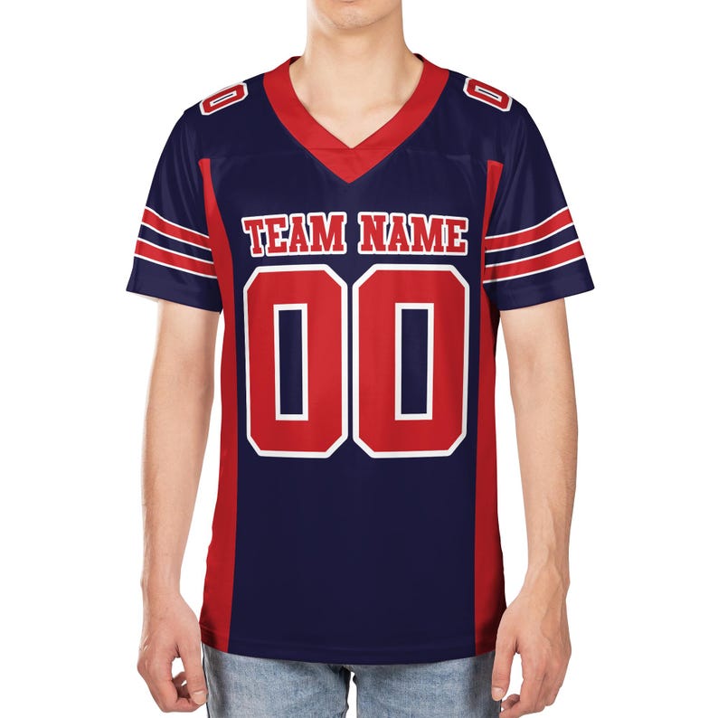 Personalized Football Jersey, Man Women Short Sleeves Shirt,Custom Football Soccer Jersey For Men Mesh Polyester