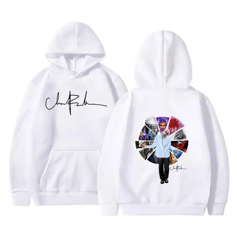 Rapper Chris Brown Music Album Cover Hoodie Unisex Oversized Pullover Male Loose Strtwear Men Women Hip Hop Casual Hoodies X250227