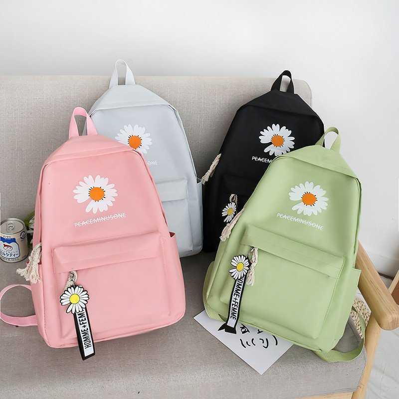 Junior High School Student Backpack Student Trend Large Capacity Four Piece Set Backpack Simple Backpack Lightweight For Girls Day Backpack Travel Bag