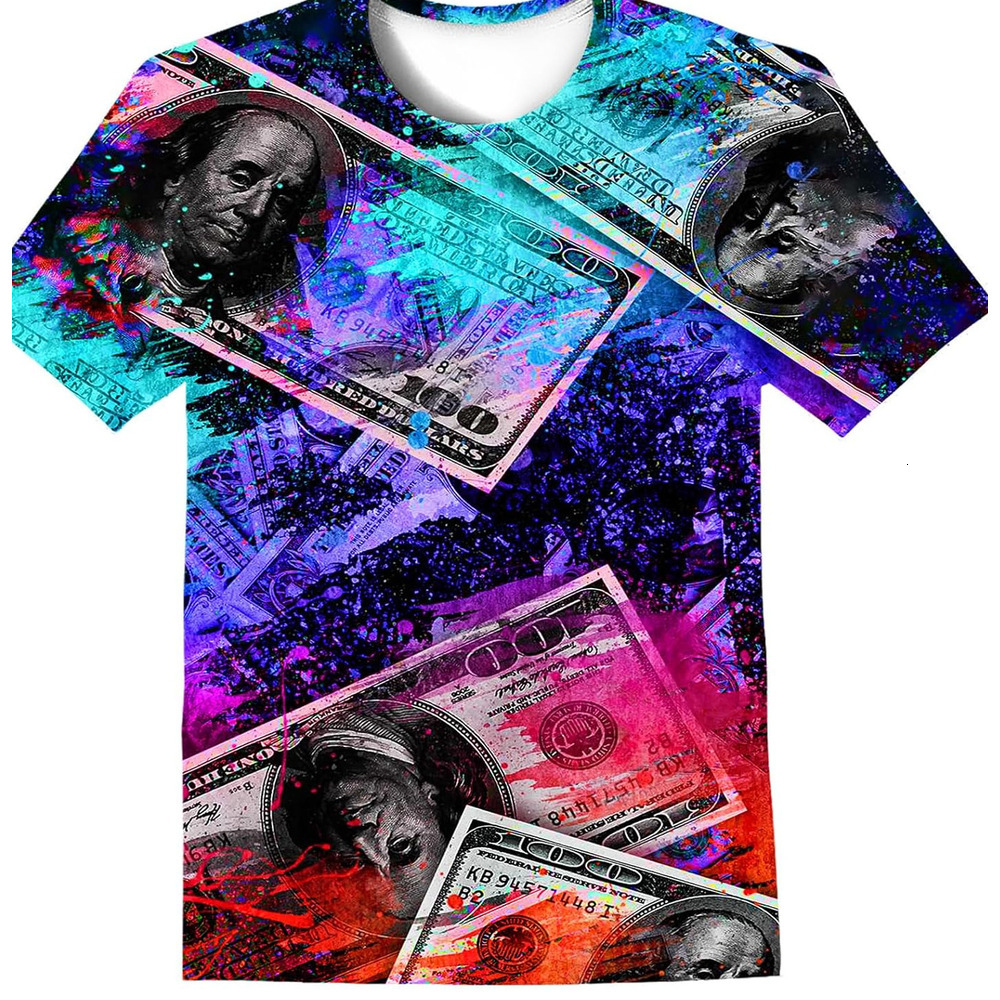 Mens T shirt Boys Girls Teens Shirts 3D Colorful Graphic Funny Print Shirts for Youth Shirts Years tee Casual tops summer clothes