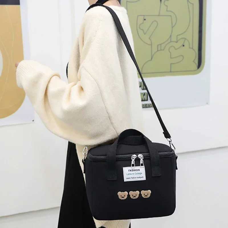 Diaper Bags Mother Baby Bag Diaper Bags Multifunctional Bear Embroidery Thermal Insulation Mommy Bag Waterproof Fashion Food Storage Bags Y250227DQ02
