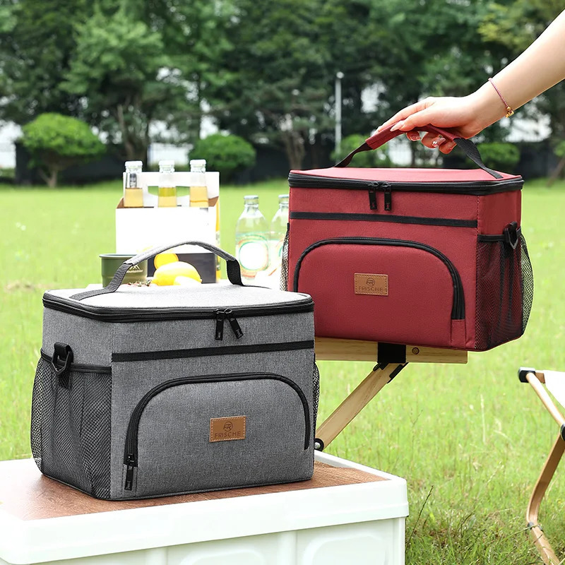 Ship from US ZPortable Cooler Bag Large Insulated Lunch Waterproof Leakproof Thickened Handheld Shoulder Carry Outdoor Picnic 250227FBB