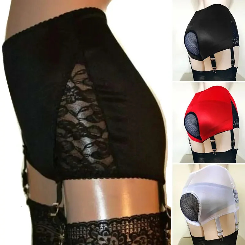 Black Red Floral Wedding Lingerie Garter Belt High Waist Sexy Lace Garter for Stockings 4 Straps Women Adjustable Suspender Belt 250227