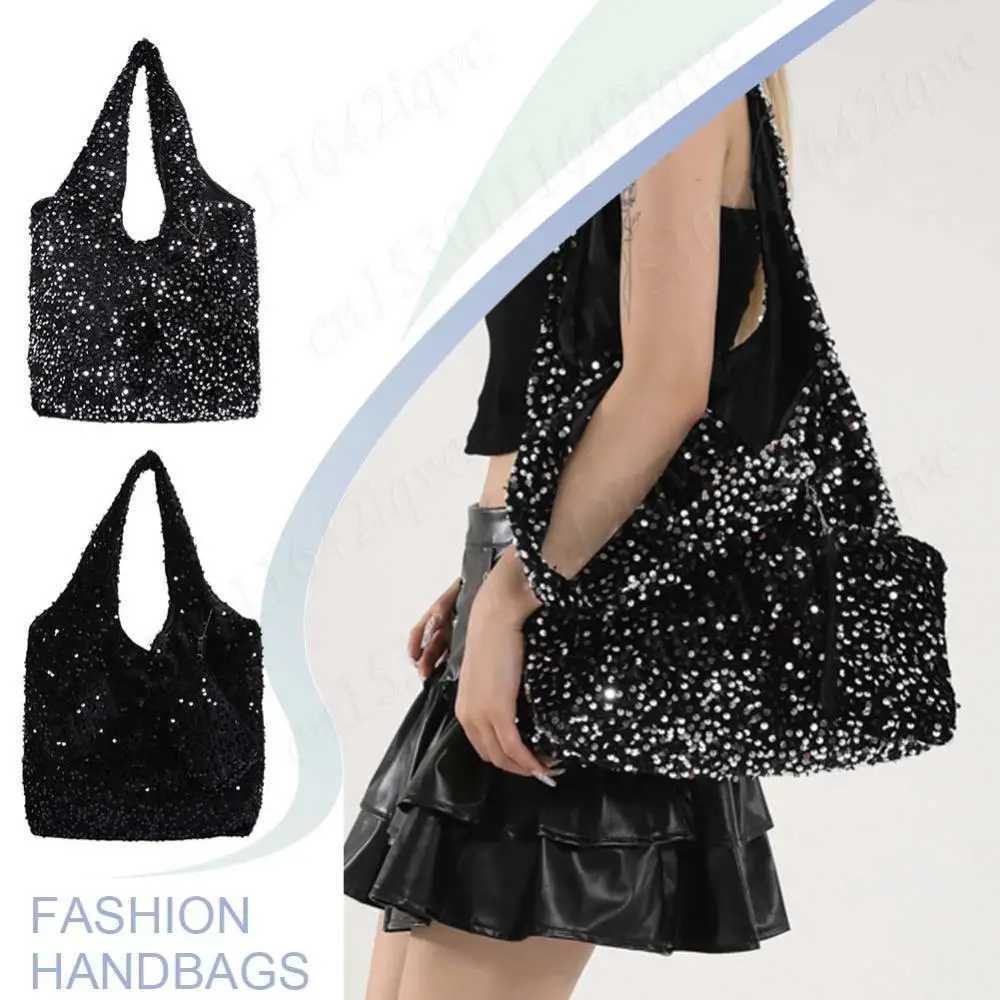 New Arrival Tote Bag for Women Sequin Hobo Bag Slouchy Trendy Underarm Bag for Work Travel Shopping T250227