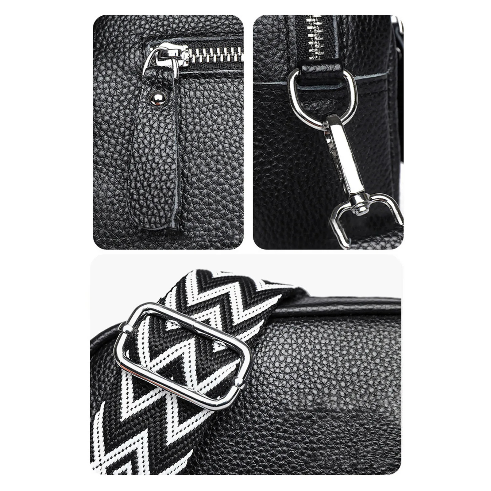 Ship from U.S. Bags For Women Leather Shoulder Bag For Men Small Square Bag Soft Crossbody Leather Bag Spring Model Female Shoulder Bag Bags 250227FBB