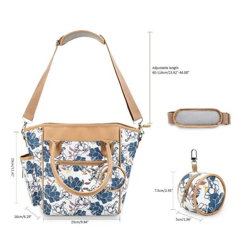 Diaper Bags Mummy Bag Diaper Bag Crossbody Kids Fashion Printing Multi-function Travel Heat Preservation Lightweight Waterproof Y250227ZQAN