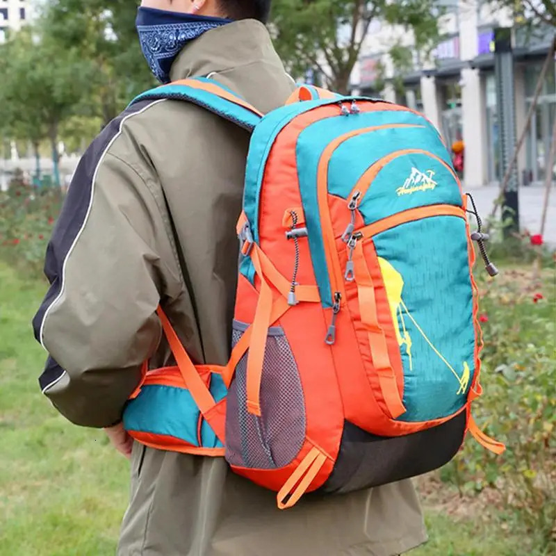 Ship from US Waterproof Climbing Backpack Outdoor Sports Load Reduction Breathable Camping Gear Bag Large Capacity For Long Trip 250227FBB
