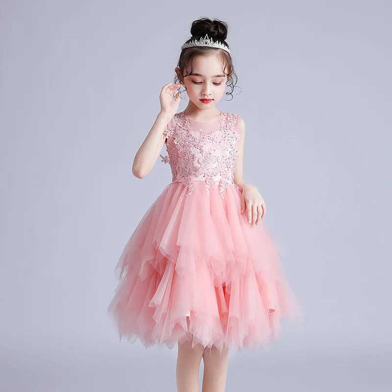 Girl's Dresses Pink White Christmas Dresses for Kids Girls Bow Princess New Years Clothes Tutu Infant Xmas Birthday Party Formal Gala Costume Y25