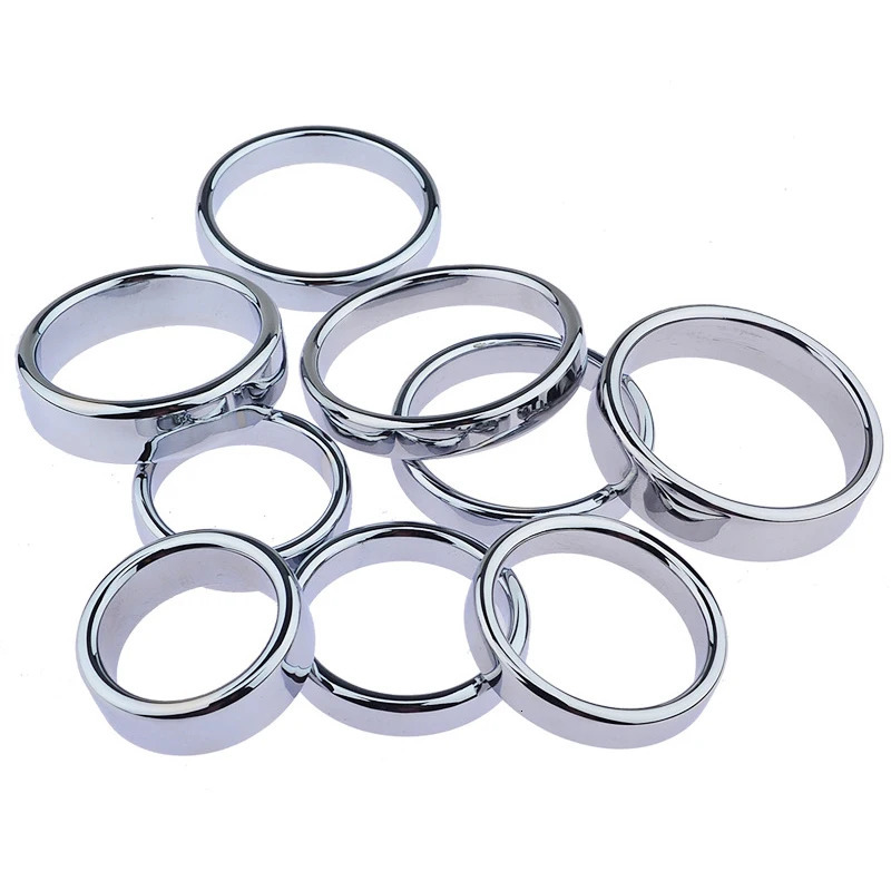 6 sizes Stainless Steel Male Penis Ring Ball Scrotum Stretcher Ejaculation Delay Metal Cock Rings BDSM Sex Toys For Men Cockring 250320