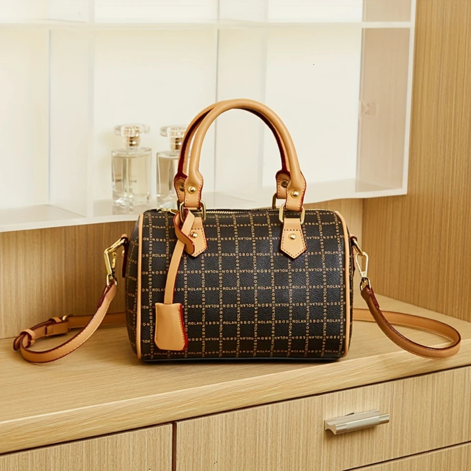 Ship from US Vintage Top Handle Boston Bag Retro Crossbody Womens Fashion Handbag Shoulder 250227FBB