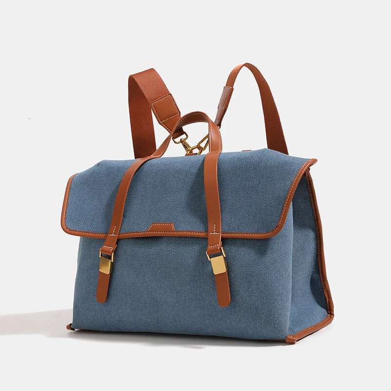 Large Capacity Denim Backpack Bags For Women Designer Handbag And Purse 2024 New In Fashion Briefcase Shoulder Crossbody