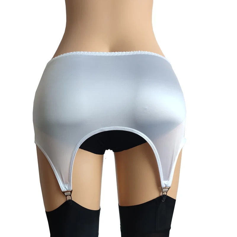 Vintage Garter Belt Women Smooth High Waist 4 Straps Metal Clips Suspender Belt Garters for Thigh High Stockings Sexy Lingerie 250227