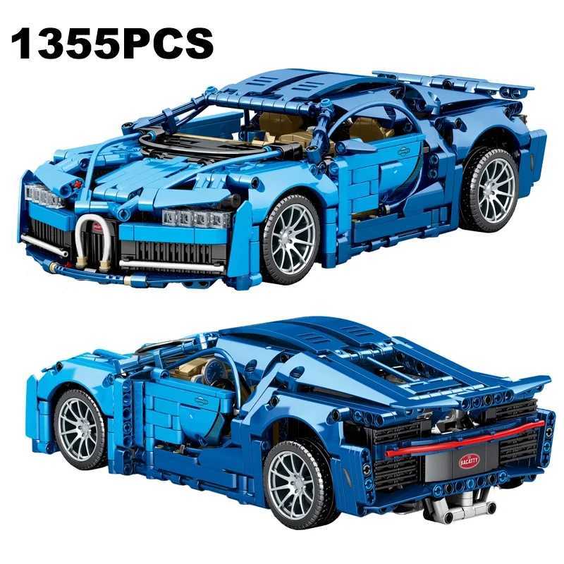 Bugatti Building Blocks Hypercar Racing Car Model Assemble Vehicle B Toys For Boys Children Gifts Y250227