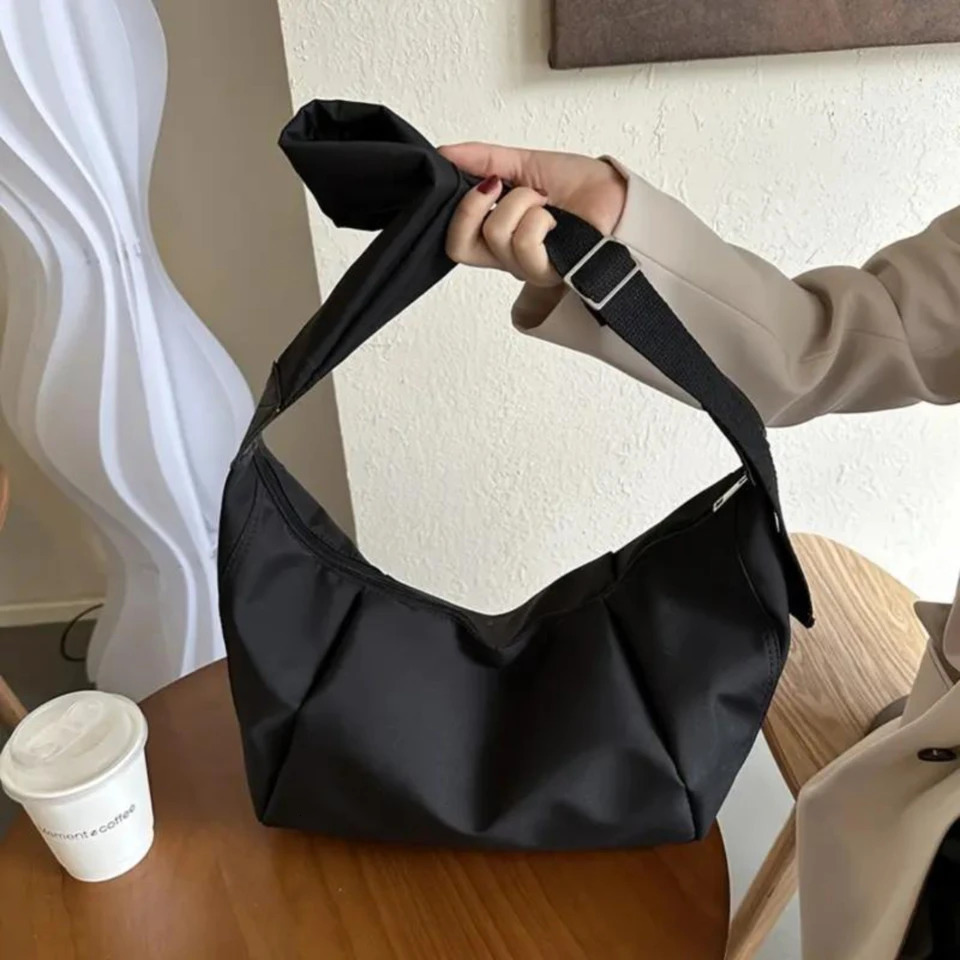 Ship from US Womens Trendy Shoulder Bag Plain Color Crossbody Handbag with Large Capacity 250227FBB