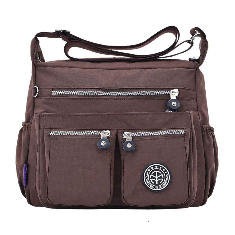 Ship from US Nylon Shoulder Bag For Women Fashion Solid Color Waterproof Crossbody Female Travel Handbag Large Capacity 250227FBB