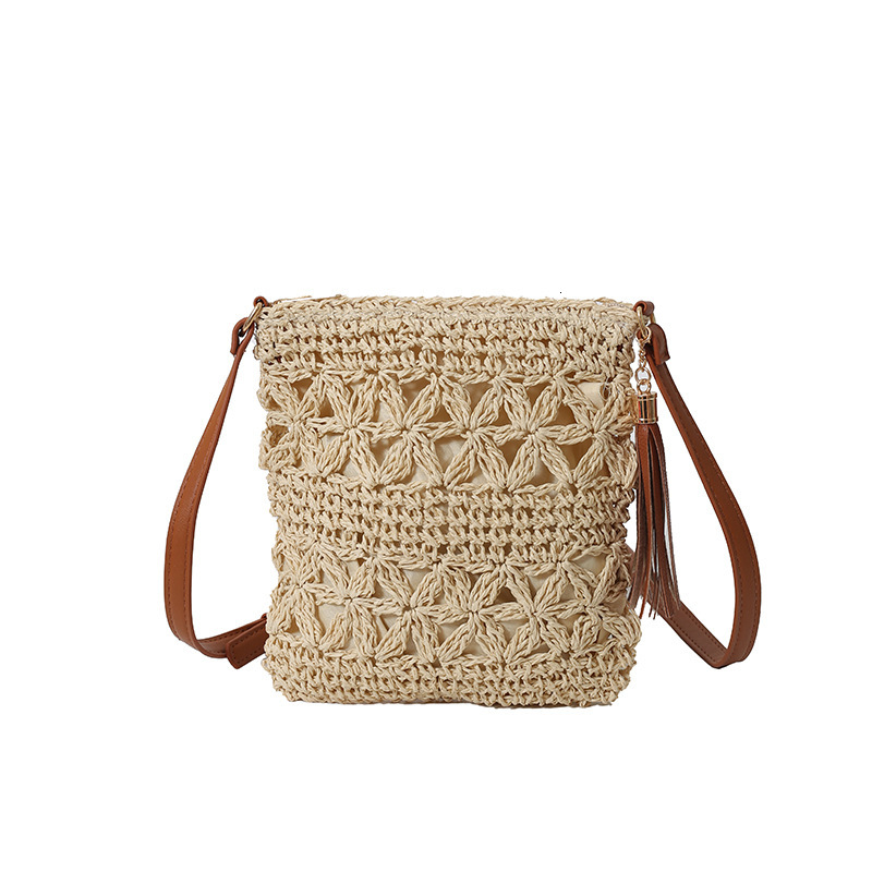 2025 new summer mobile phone crossbody beach vacation, one shoulder bucket, grass bag, woven small bag for women #swissmilitary