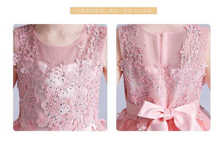 Girl's Dresses Pink White Christmas Dresses for Kids Girls Bow Princess New Years Clothes Tutu Infant Xmas Birthday Party Formal Gala Costume Y25