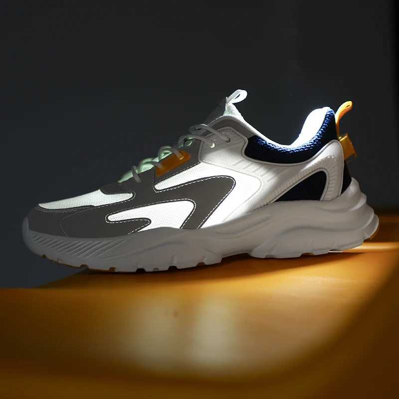 Mens sports running shoes fashionable soft soled sports shoes mens comfortable short and chubby dad shoes breathable fitness shoes Plus size 39-48 Z25