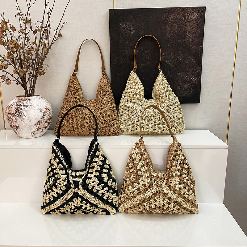 Large Capacity for Women 2025 New Summer Seaside Vacation Straw Woven Versatile Commuter Single Shoulder Tote Bag #swissmilitary