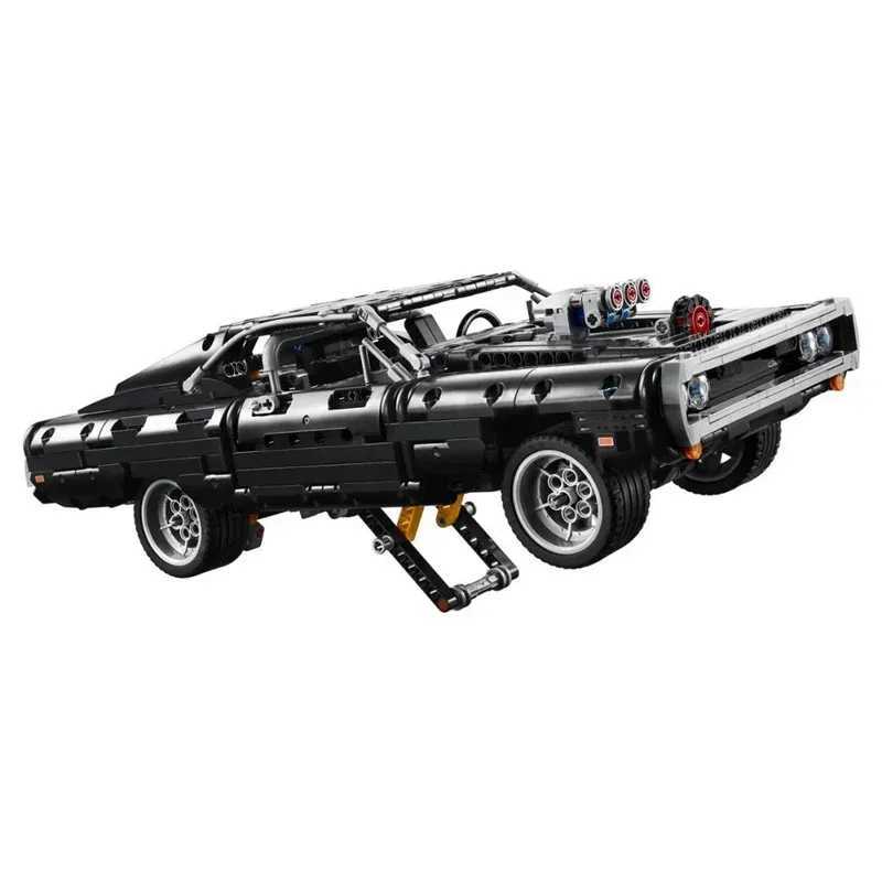 Free shipping Technical Car Dodge Racing car Building Blocks Model B Toys Fast Furious Vehicle Birthday Christmas Gifts For Boyfriend