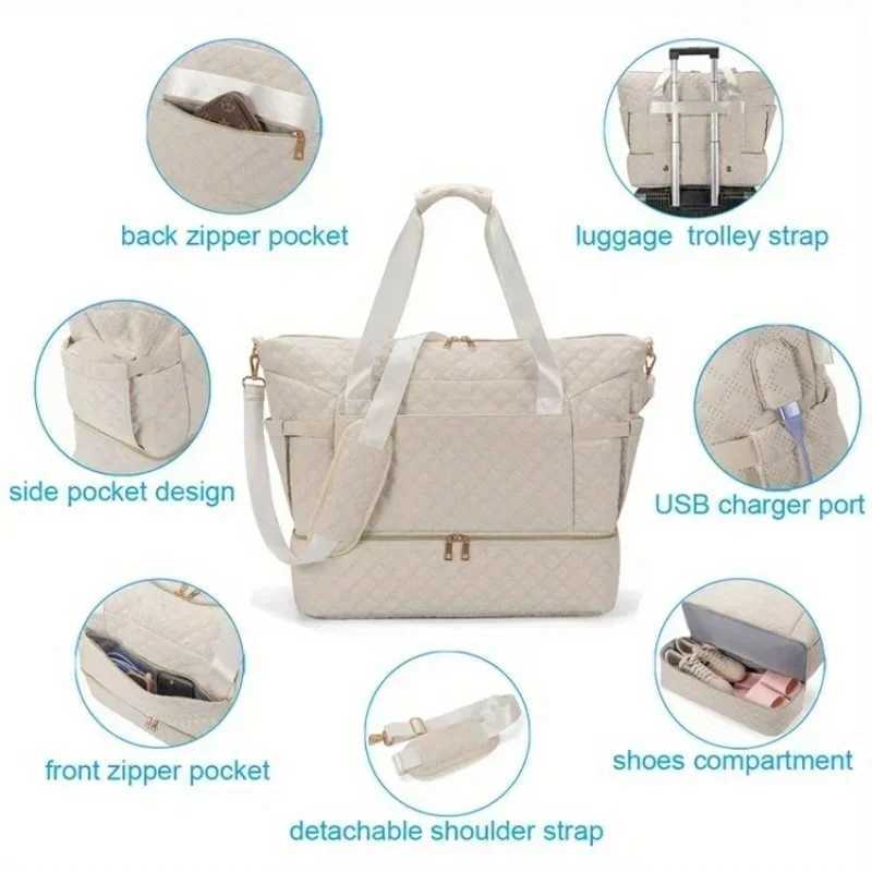 Diaper Bags Mommy Bag Large Capacity Leisure Sports Diaper Bag Mothers Portable One Shoulder Travel Adjustable Trolley Luggage Bag Baby Bag Y25022734D