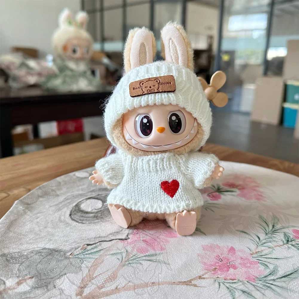 17cm Labubu Doll Clothes Fashion Clothes Hoodies Doll Clothes Color Match Hoodies Dolls Accessories Z250227