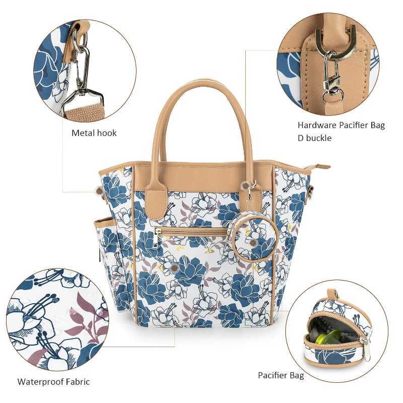 Diaper Bags Mummy Bag Diaper Bag Crossbody Kids Fashion Printing Multi-function Travel Heat Preservation Lightweight Waterproof Y250227ZQAN