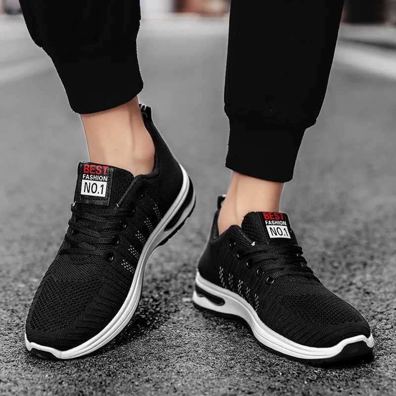 Spring Mens Casual Shoes with Lace Up Mesh Breathable and Durable Sole Fashionable Sports Shoes 2025 Mens Tennis Running Shoes Z250227