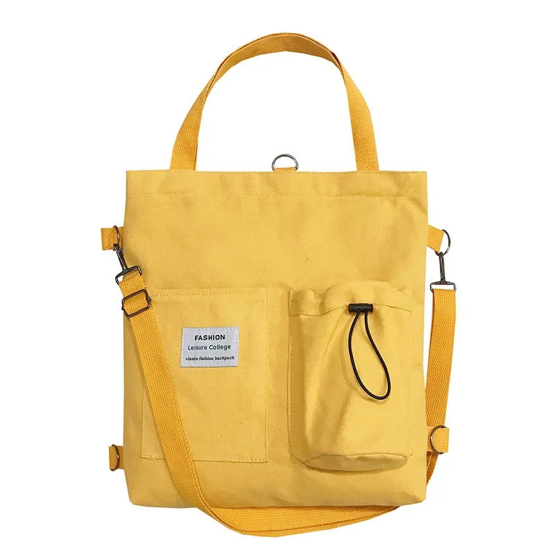Ship from US Square Canvas Bag Lady With One Shoulder Slung Fashion Large Capicity Suitable campus For Travel Camping Outing 250227FBB