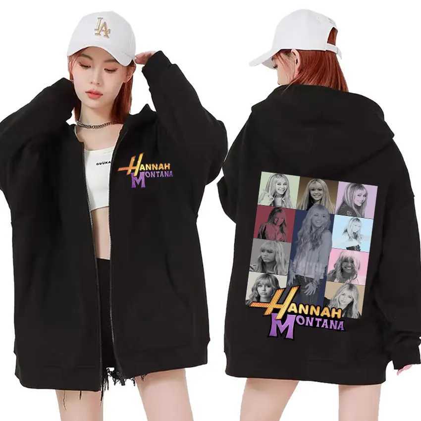 New Hannah Montana Zipper Hoodie Miley Cyrus The Eras Tour Men Women Jacket Sweatshirt Fashion Aesthetic Trend Zip Up Hoody X250227 L2510188LZ6