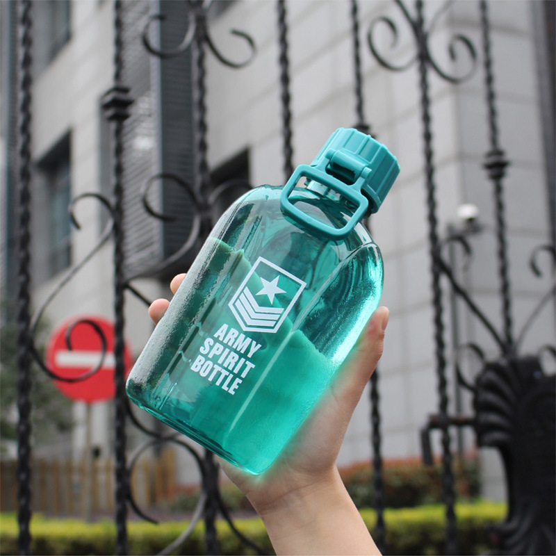 New Plastic Portable Space Cup Seems To March Portable Outdoor Sports Travelling Large Water Bottle Student Fitness Gift Cup