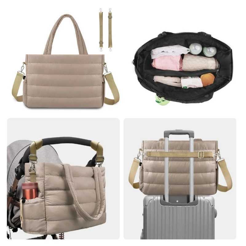 Diaper Bags Large Capacity Mom Bag for Easy Organization Baby Essential Like Bottles and Diapers Foldable Storage Organizer Y250227KS33