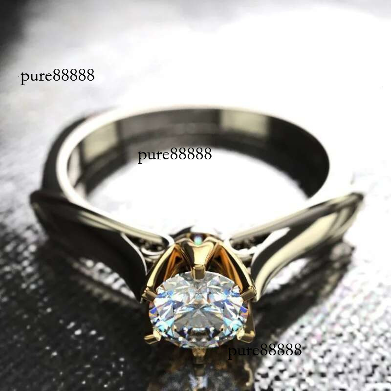 Pure Gold Ring for Women Natural Moissanit Rings with Gemstones Beautiful Jewelry Couples Wedding Accessories New Trend 2023