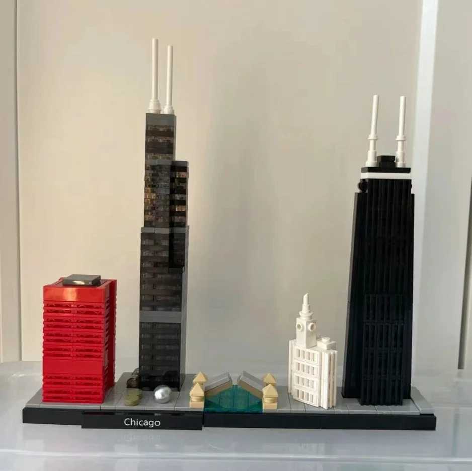 New York London Pairs Dubai Lanmark City Skyline Building Blocks 21052 21044 21028 21034 21032 21027 Construction B Set Y250227