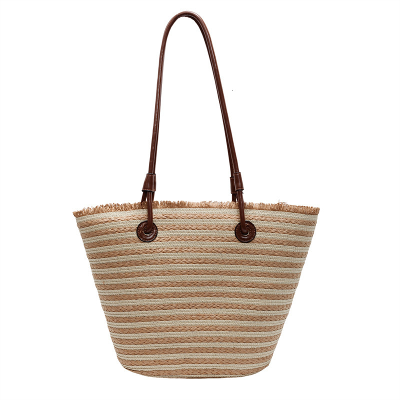 Beach beach vacation 2025 summer new simple leisure grass woven high-end versatile shoulder bag #swissmilitary
