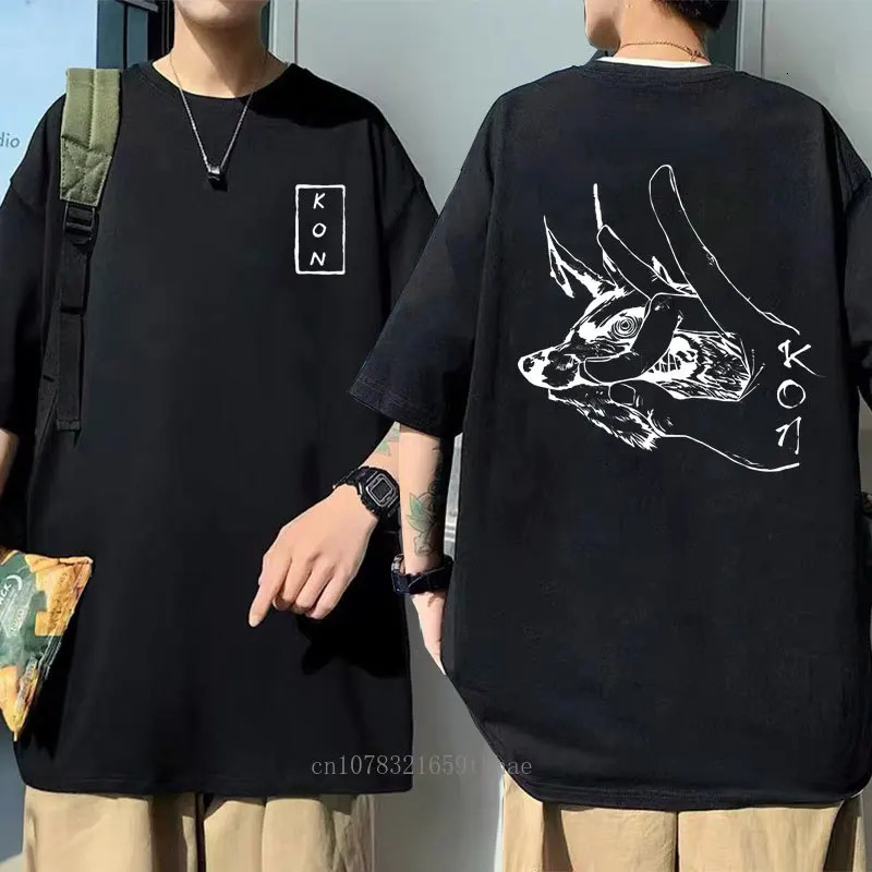 Japanese Anime Cartoon Kon Shirt Men Running Sports Loose Oversized T-shirt Short Sleeve Cotton Summer Mens Top Mens T Shirt 250226