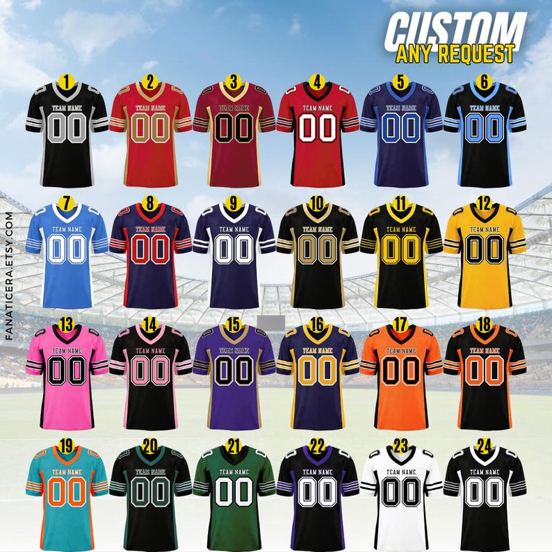 Personalized Football Jersey, Man Women Short Sleeves Shirt,Custom Football Soccer Jersey For Men Mesh Polyester