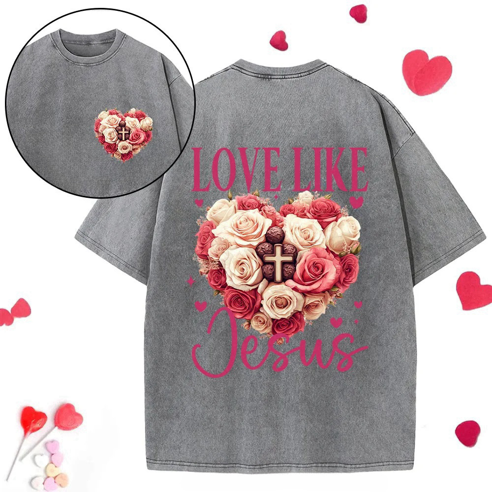 2025 Designer Fashion Trend Spring/summer Love Letter Printed Round Neck Short Sleeve Casual Men's T-shirt