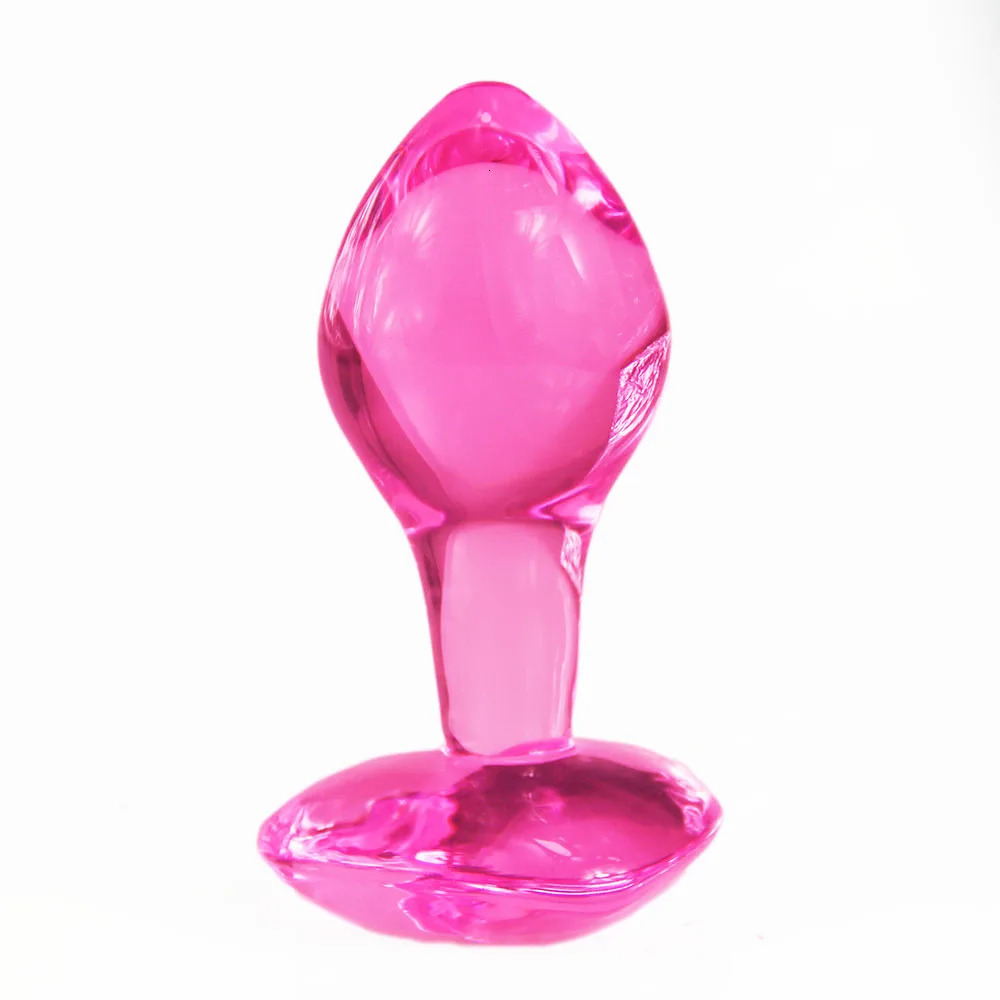 Cute Heart Glass Butt Plug Sex Toy Explore Ball Bullet Ass Masturbation Women Man Gay Stimulate Orgasmic Lesbian Anus Game 250227
